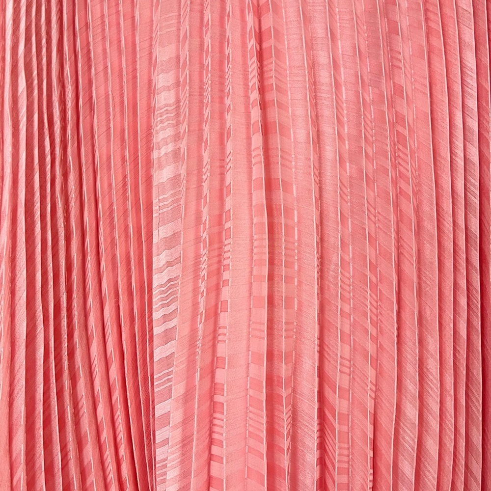 Club Monaco Pink Pleated Midi Skirt Size 8 - Picture 4 of 7
